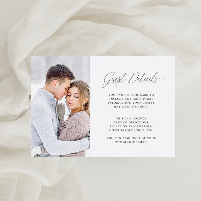 Tarjeta De Recepción Boda invitado dos detalles laterales con foto (Subido por el creador)