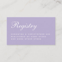 Boda Lavender Registro Simple Script Purple