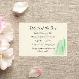 Tarjeta De Recepción Boda Love Is Evergreen