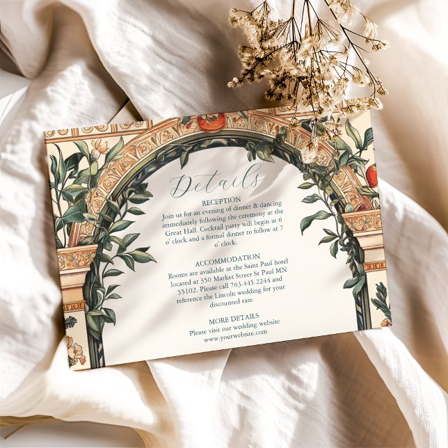 Tarjeta De Recepción Boda mediterráneo ilustrado (Subido por el creador)