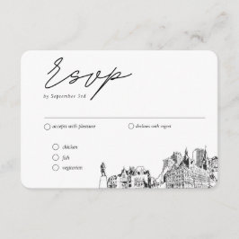 Tarjeta De Recepción Boda Milwaukee Opciones tradicionales de comidas R