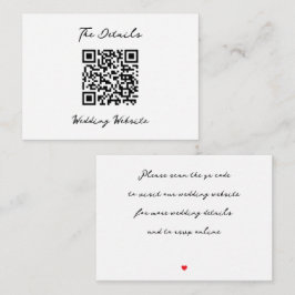 Tarjeta De Recepción Boda minimalista