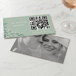 Tarjeta De Recepción Boda Minimalista Clásica con Estética Suave y Eleg
