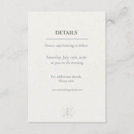 Tarjeta De Recepción Boda Minimalista con Dólar de Arena Costero