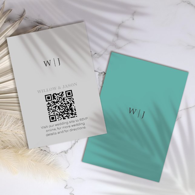Tarjeta De Recepción Boda minimalista elegante (Subido por el creador)