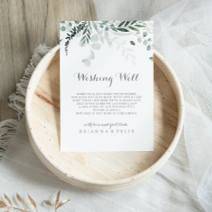 Tarjeta De Recepción Boda minimalista Eucalyptus Deseando Bien