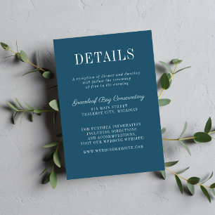 Tarjeta De Recepción Boda Minimalista Floral Simplicity 2 Neptuno