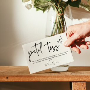 Tarjeta De Recepción Boda Minimalista moderno Encl. de corte de Petal