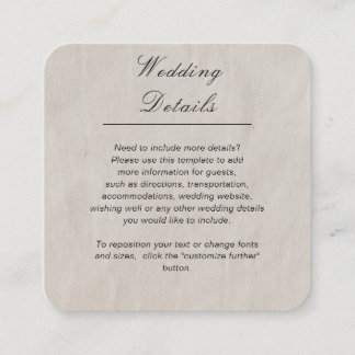 Tarjeta De Recepción Boda minimalista simple blanca personalizable