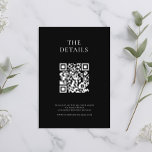 Tarjeta De Recepción Boda mínimo moderno en blanco y negro<br><div class="desc">Tarjetas de gabinete boda modernas con un diseño mínimo en color blanco y negro.</div>