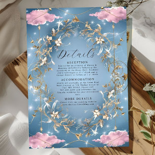 Tarjeta De Recepción Boda místico del cielo de Sparkly