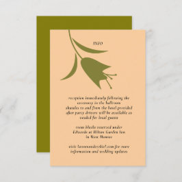 TARJETA DE RECEPCIÓN BODA MOD PEACH & OLIVE TULIP