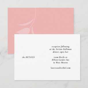 TARJETA DE RECEPCIÓN BODA MOD PINK TULIP