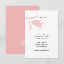 TARJETA DE RECEPCIÓN BODA MOD PINK TULIP