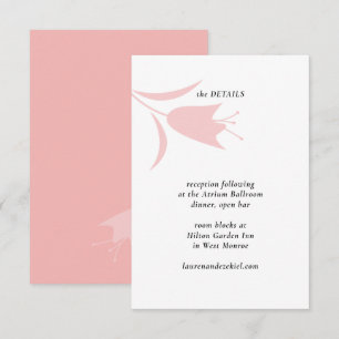 TARJETA DE RECEPCIÓN BODA MOD PINK TULIP