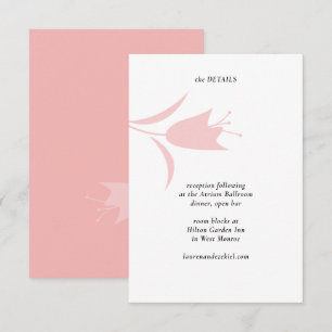 TARJETA DE RECEPCIÓN BODA MOD PINK TULIP