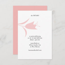 TARJETA DE RECEPCIÓN BODA MOD PINK TULIP
