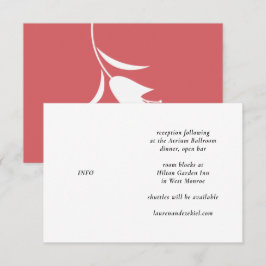 TARJETA DE RECEPCIÓN BODA MOD WHITE AND WINE TULIP