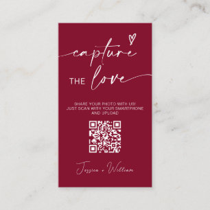 Tarjeta De Recepción Boda Moderna Captura el amor Código Qr
