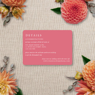 Tarjeta De Recepción Boda moderna elegante de verano y otoño con desenf