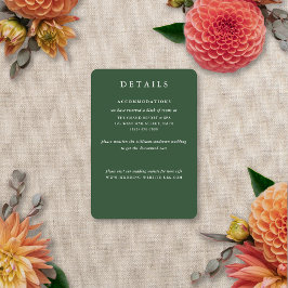 Tarjeta De Recepción Boda moderna elegante de verano y otoño con desenf