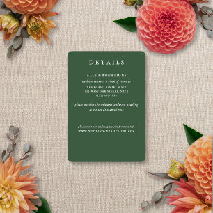 Tarjeta De Recepción Boda moderna elegante de verano y otoño con desenf