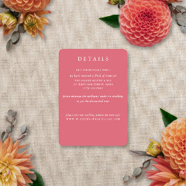 Tarjeta De Recepción Boda moderna elegante de verano y otoño con desenf