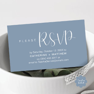 Tarjeta De Recepción Boda moderna invita a recordatorio de RSVP