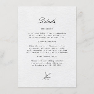 Tarjeta De Recepción Boda moderna minimalista simple de eucalipto y oli