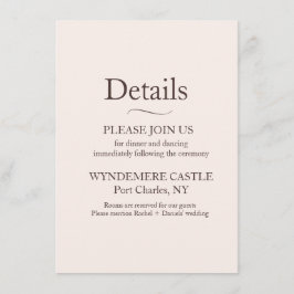 Tarjeta De Recepción Boda moderno