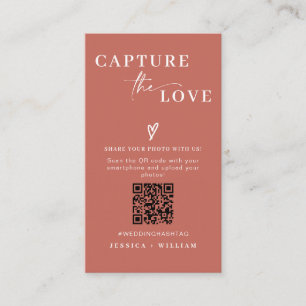 Tarjeta De Recepción Boda moderno captura el código Qr del amor