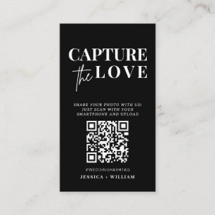 Tarjeta De Recepción Boda moderno captura el código Qr del amor