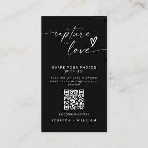 Tarjeta De Recepción Boda moderno captura el código Qr del amor