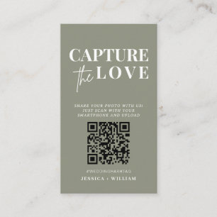 Tarjeta De Recepción Boda moderno captura el código Qr del amor