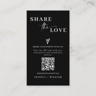 Tarjeta De Recepción Boda moderno Comparte el código QR del amor