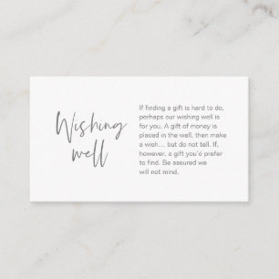 Tarjeta De Recepción Boda moderno deseando lo mejor, regalo de dinero,