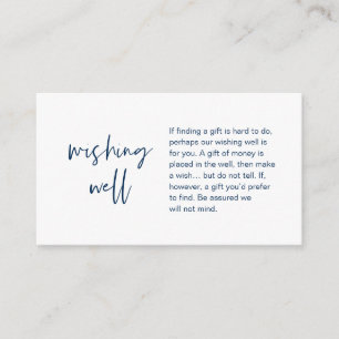 Tarjeta De Recepción Boda moderno deseando lo mejor, regalo de dinero
