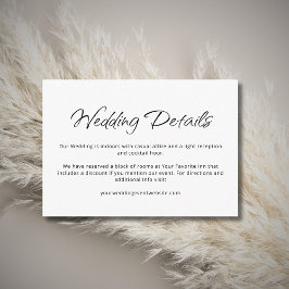 Tarjeta De Recepción Boda moderno detalla boho simple