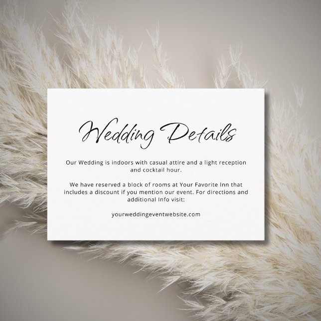 Tarjeta De Recepción Boda moderno detalla boho simple (Subido por el creador)