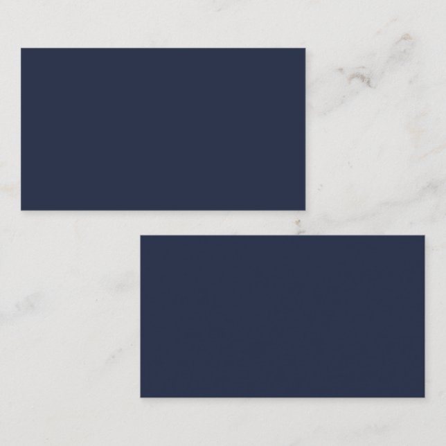Tarjeta De Recepción BODA monocromo azul de la Marina de Presupuestos (Anverso / Reverso)