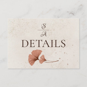 Tarjeta De Recepción Boda Monograma Acuarela Boho Rústica