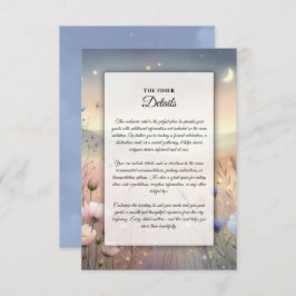 Tarjeta De Recepción Boda Moonlit Wildflower Whispers