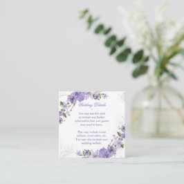Tarjeta De Recepción Boda morado floral