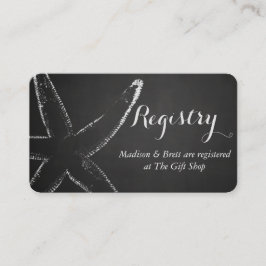 Tarjeta De Recepción Boda Náutico de Starfish Chalkboard Vintage