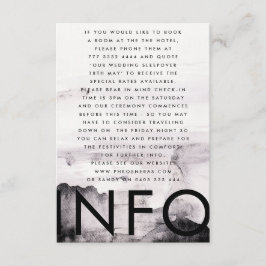 Tarjeta De Recepción Boda Neutral de Género Ultra Moderno