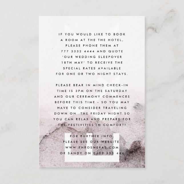 Tarjeta De Recepción Boda Neutral de Género Ultra Moderno (Anverso)