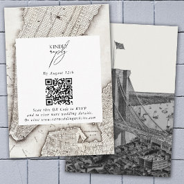 Tarjeta De Recepción Boda NYC de destino de Nueva York