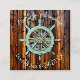 Tarjeta De Recepción Boda o compromiso náutico ruso