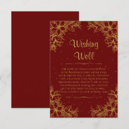 Tarjeta De Recepción Boda Ornate de Oro Deseando Bien