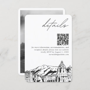 Tarjeta De Recepción Boda Pasadena Pequeños detalles Código QR